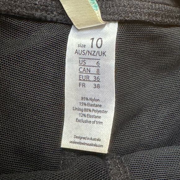 Sea Level Swim Eco Essentials Swim Short Black Womens size US 6 - Picture 4 of 5